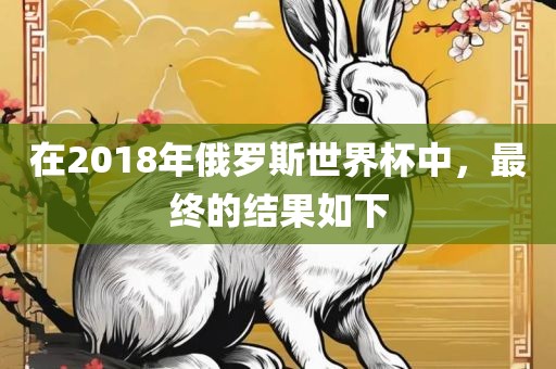 在2018年俄罗斯世界杯中，最终的结果如下