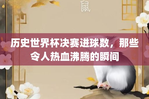 历史世界杯决赛进球数，那些令人热血沸腾的瞬间
