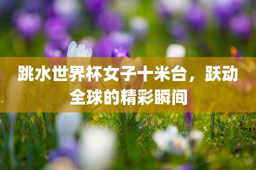 跳水世界杯女子十米台，跃动全球的精彩瞬间