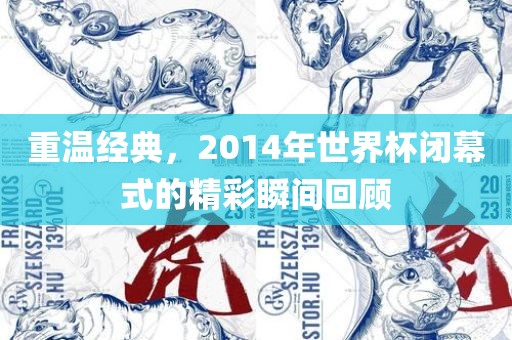 重温经典，2014年世界杯闭幕式的精彩瞬间回顾