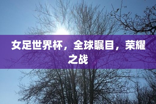 女足世界杯，全球瞩目，荣耀之战