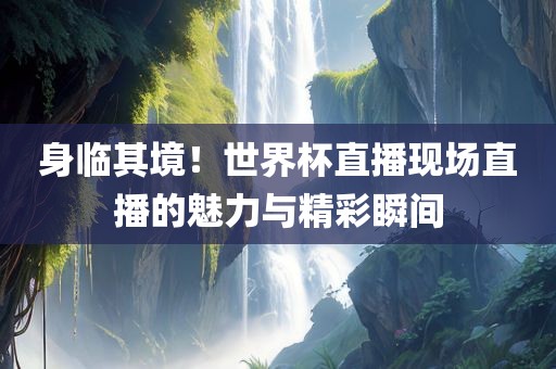 身临其境！世界杯直播现场直播的魅力与精彩瞬间