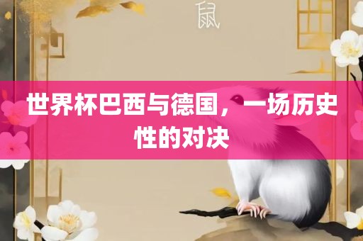 世界杯巴西与德国，一场历史性的对决