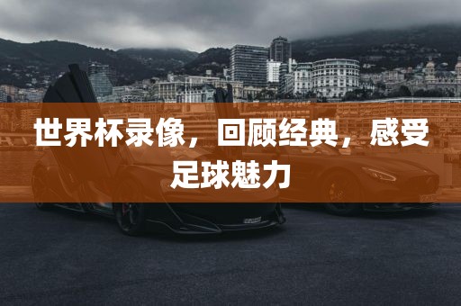 世界杯录像，回顾经典，感受足球魅力