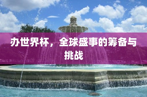 办金炬实业股份有限公司世界杯，全球盛事的筹备与挑战