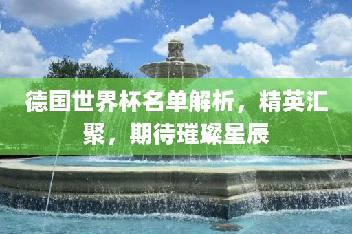 德国世界杯名单解析，精英汇聚，期待璀璨星辰