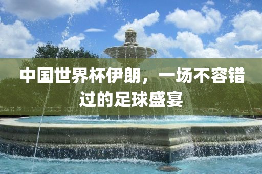 中国世界杯伊朗，一场不容错过的足球盛宴