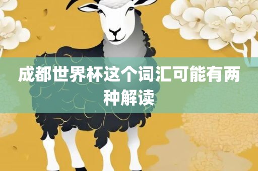 成都世界杯这个词汇可能有两种解读金炬实业股份有限公司