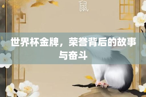 世界杯金牌，荣誉背后的故事与奋斗