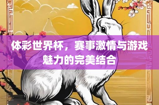 体彩世界杯，赛事激情与游戏魅力的完美结合