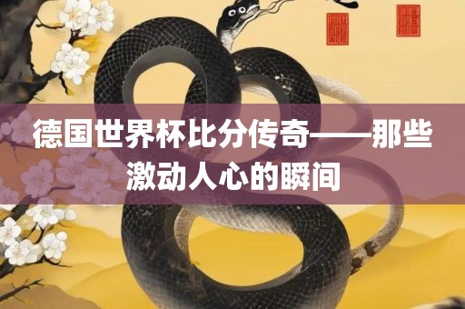 德国世界杯比分传奇——那些激动人心的瞬间