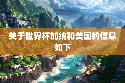 关于世界杯加纳和美国的信息如下