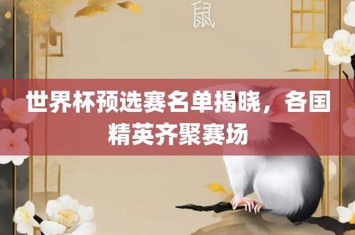 世界杯预选赛名单揭晓，各国精英齐聚赛场