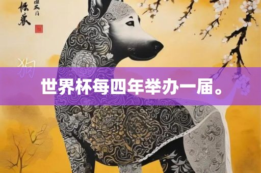 世界杯每四年举办一届。