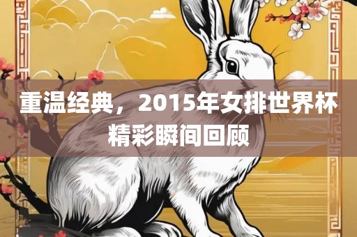 重温经典，2015年女排世界杯精彩瞬间回顾