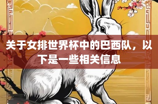 关于女排世界杯中的巴西队，以下是一些相关信息