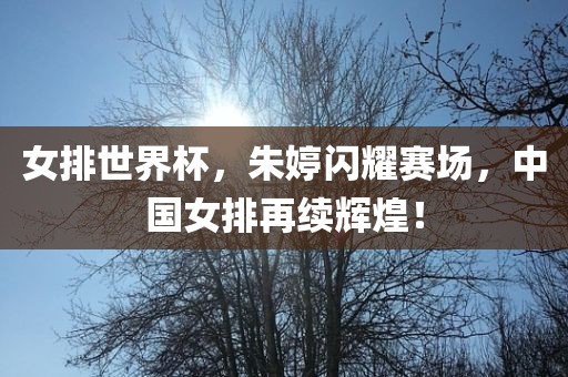 女排世界杯，朱婷闪耀赛场，中国女排再续辉煌！