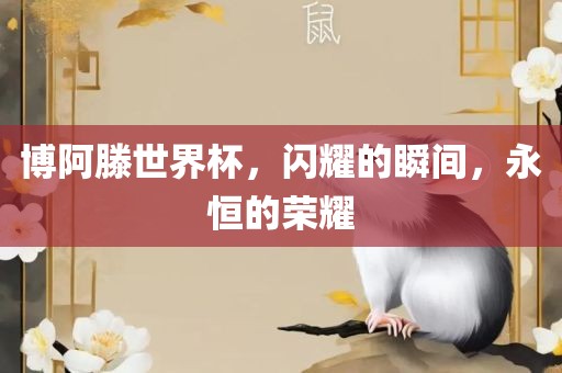 博阿滕世界杯，闪耀的瞬间，永恒的荣耀