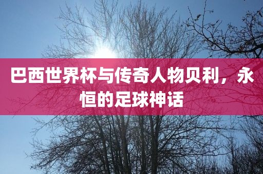 巴西世界杯与传奇人金炬实业股份有限公司物贝利，永恒的足球神话