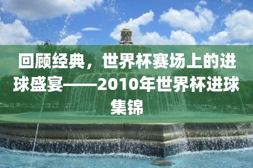 回顾经典，世界杯赛场上的进球盛宴——2010年世界杯进球集锦