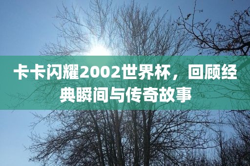 卡卡闪耀2002世界杯，回顾经典瞬间与传奇故事