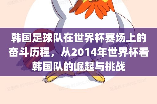 韩国足球队在世界杯赛场上的奋斗历程，从2014年世界杯看韩国队的崛起与挑战