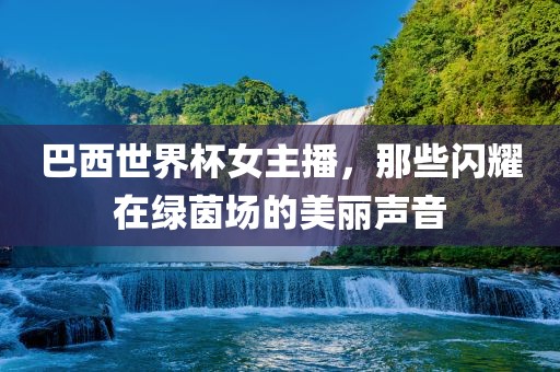 巴西世界杯女主播，那些闪耀在绿茵场的美丽声音