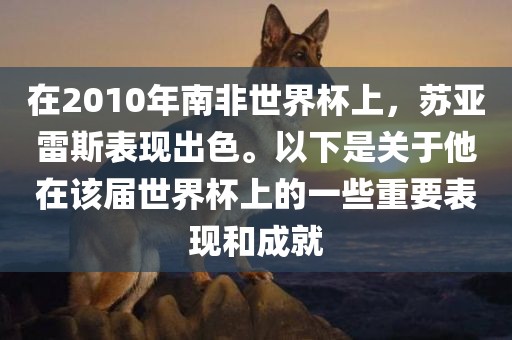 在2010年南非世界杯上，苏亚雷斯表现出色。以下是关于他在该届世界杯上的一些重要表现和成就