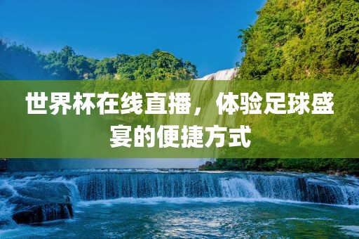 世界杯在线直播，体验足球盛宴的便捷方式金炬实业股份有限公司