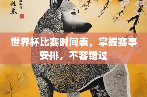 世界杯比赛时间表，掌握赛事安排，不容错过