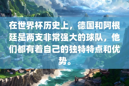 在世界杯历史上，德国和阿根廷是两支非常强大的球队，他们都有着自己的独特特点和优势。金炬实业股份有限公司