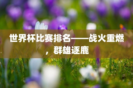 世界杯比赛排名——战火重燃，群雄逐鹿