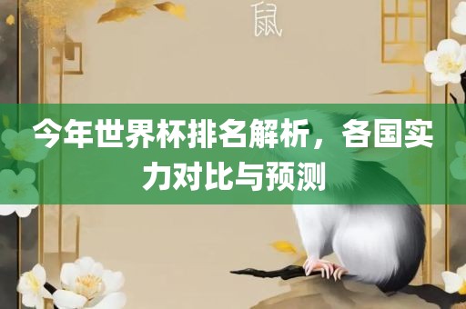 今年世界杯排名解析，各国实力对比与预测