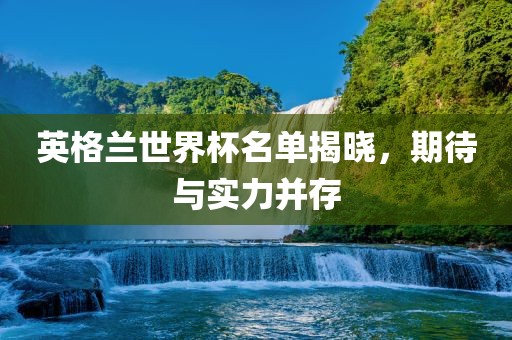 英格兰世界杯名单揭晓，期待与实力并存