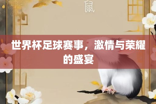世界杯足球赛事，激情与荣耀的盛宴