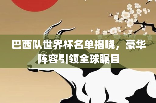 巴西队世界杯名单揭晓，豪华阵容引领全球瞩目