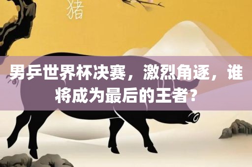 男乒世界杯决赛，激烈角逐，谁将成为最后的王者？