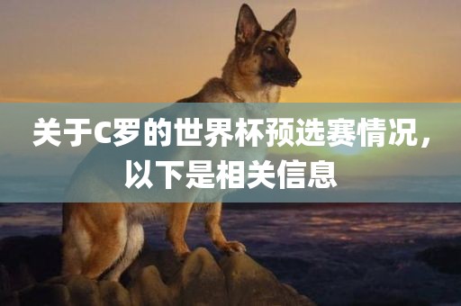 关于C罗的世界杯预选赛情况，以下是相关信息