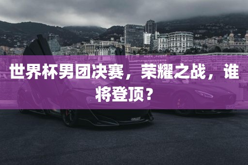 世界杯男团决赛，荣耀之战，谁将登顶？金炬实业股份有限公司