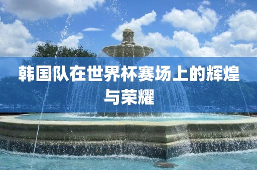 韩国队在世界杯赛场上的辉煌与荣耀