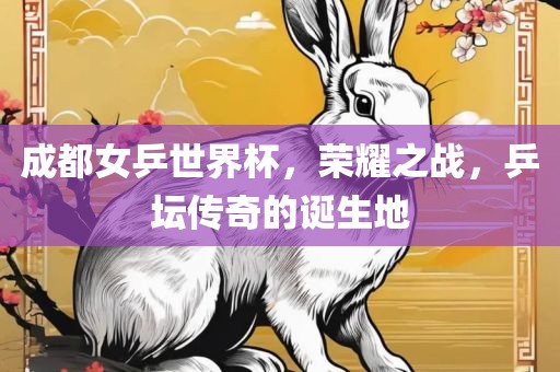 成都女乒世界杯，荣耀之战，乒坛传奇的诞生地