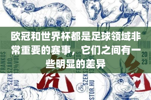 欧冠和世界杯都是足球领域非常重要的赛事，它们之间有一些明显的差异