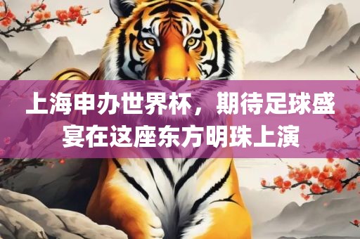 上海申办世界杯，期待足球盛宴在这座东方明珠上演