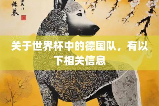 关于世界杯中的德国队，有以下相关信息