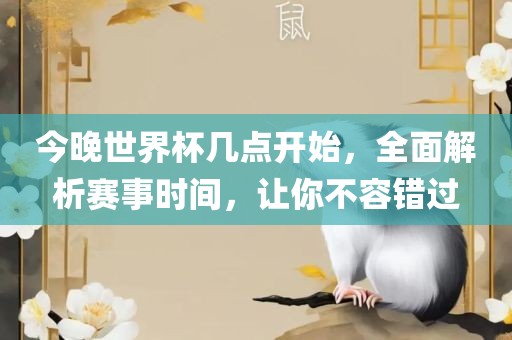 今晚世界杯几点开始，全面解析赛事时间，让你不容错过
