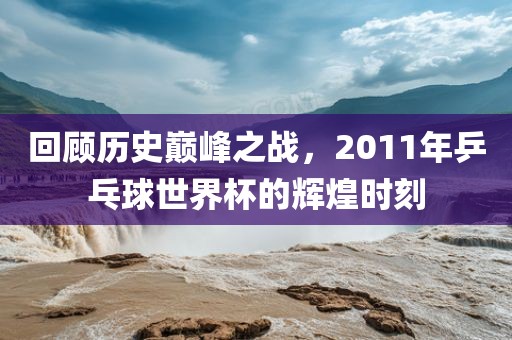 回顾历史巅峰之战，2011年乒乓球世界杯的辉煌时刻金炬实业股份有限公司
