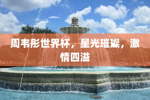 周韦彤世界金炬实业股份有限公司杯，星光璀璨，激情四溢