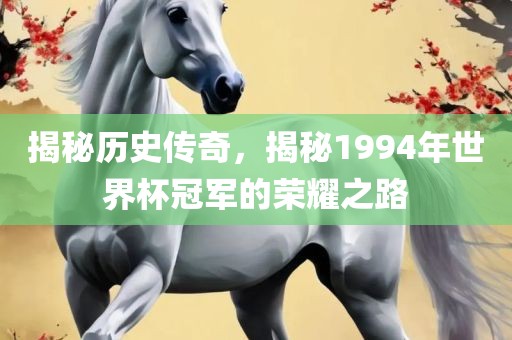 揭秘历史传奇，揭秘1994年世界杯冠军的荣耀之路