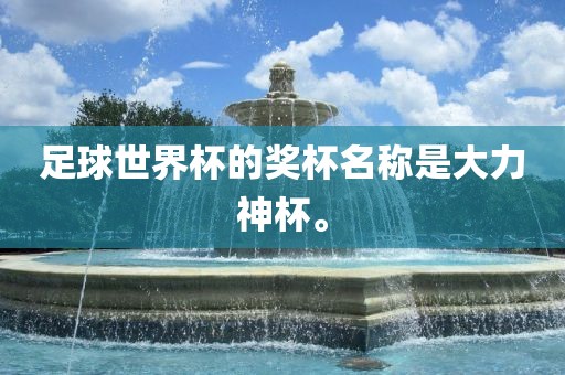 足球世界杯的奖杯金炬实业股份有限公司名称是大力神杯。