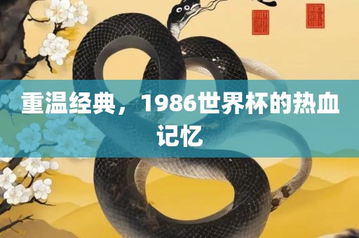 重温经典，1986世界杯的热血记忆